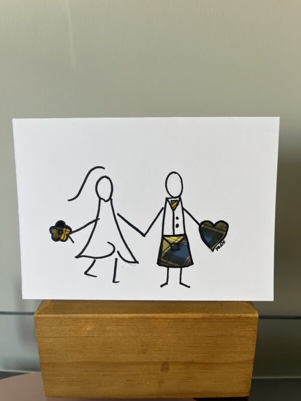 Tartan Kilt Wedding card