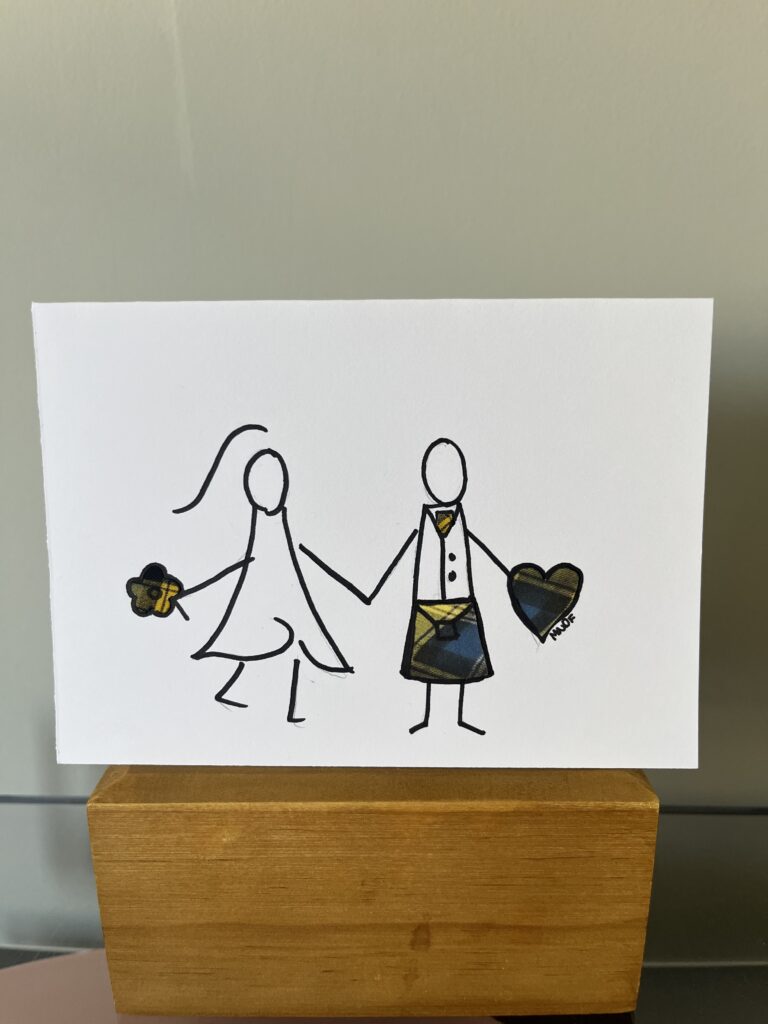 Tartan Kilt Wedding card