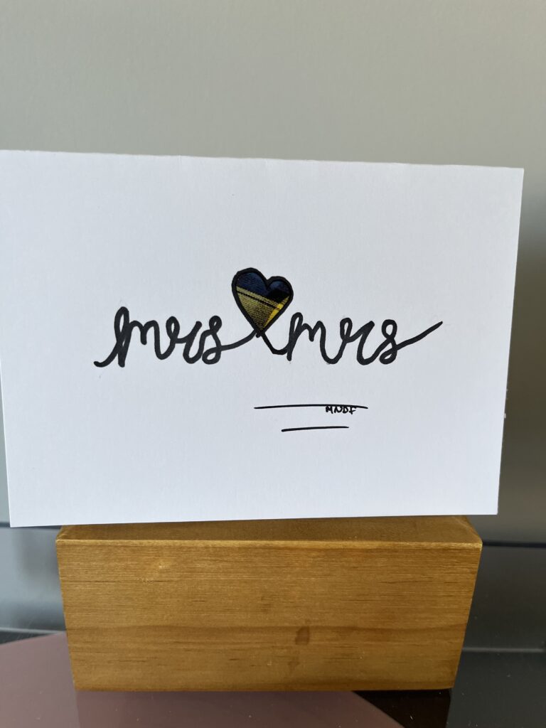 Mrs & Mrs card