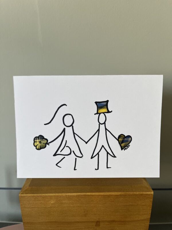 Tartan Top Hat Wedding card